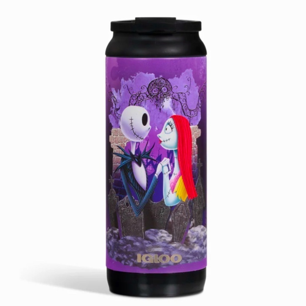 Disney Igloo Night Before Christmas 16 oz Tumbler Jack Skellington & Sally NWT